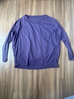 Bare Activewear Long Sleeve Top in Deep Purple